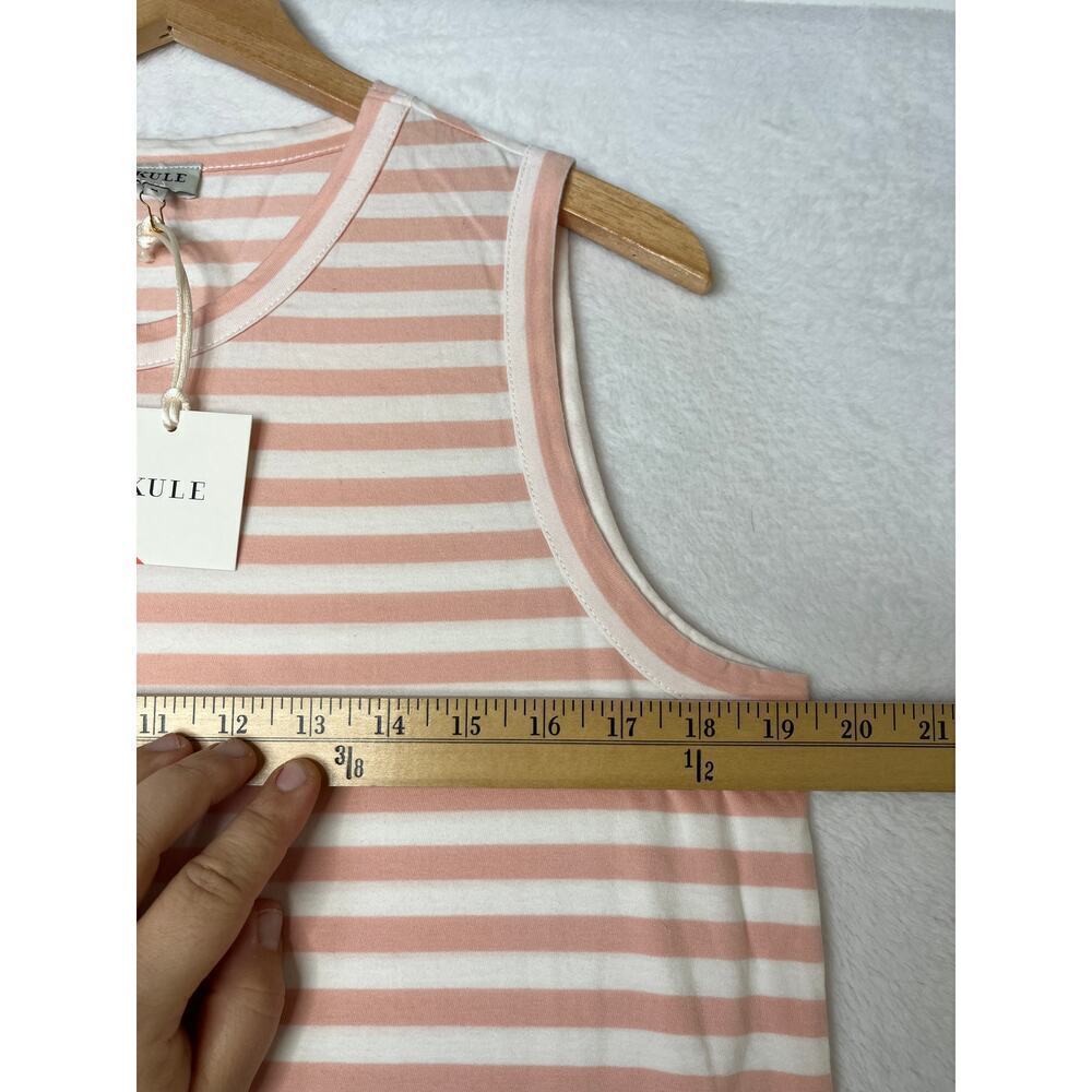 NWT Kule Pink/White Striped Midi Sheath Dress Nautical Hamptons Coastal sz M - Picture 9 of 10